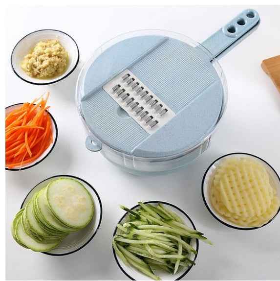 8 in 1 Mandoline Slicer Kitchen Accessories - Vegetable Slicer, Potato Peeler, Grater, and Strainer - ClickNbuy