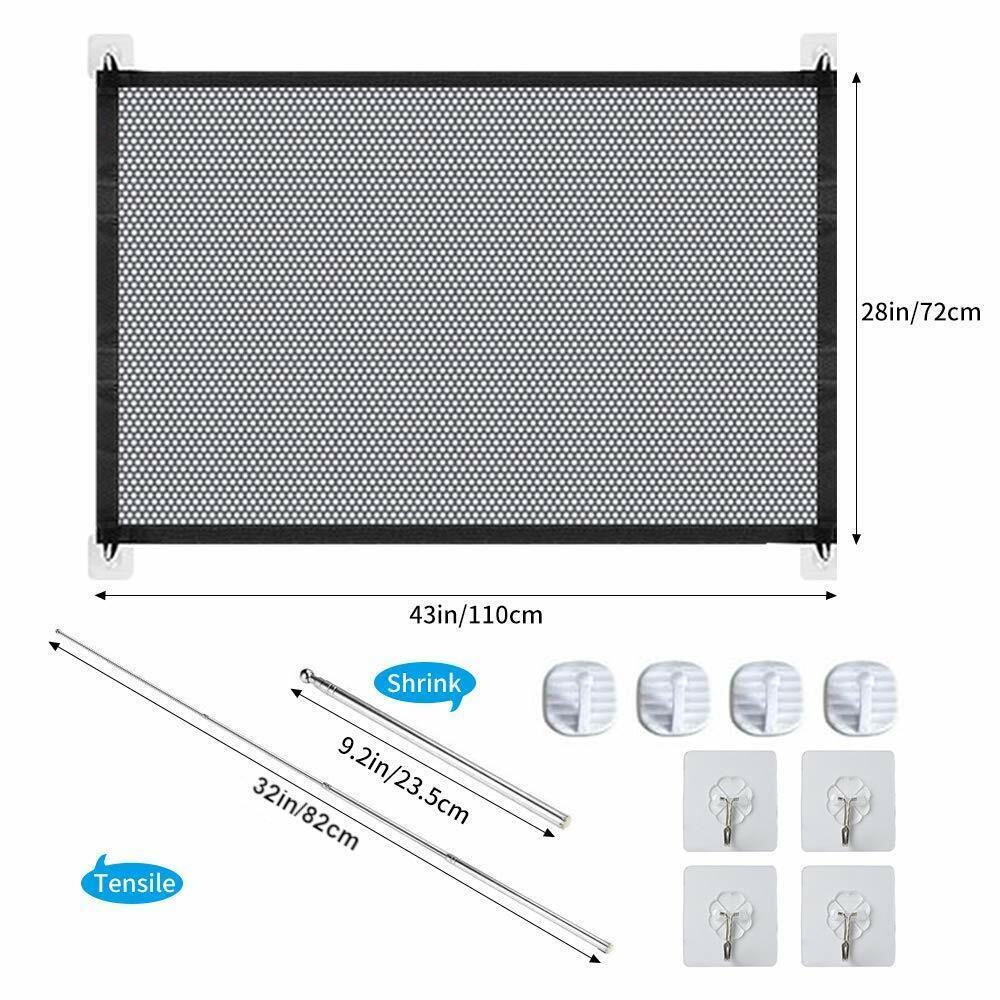 Pet Safety Gate for Dogs & Cats – Baby & Pet Mesh Barrier for Stairs, Doors, Hallways – Portable Magic Guard Fence Indoor/Outdoor
