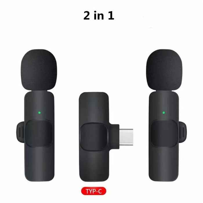 Wireless Lavalier Microphone for iPhone and Android - Portable Mini Mic with Long Battery Life for Audio Video Recording, Live Broadcast, and Gaming - ClickNbuy