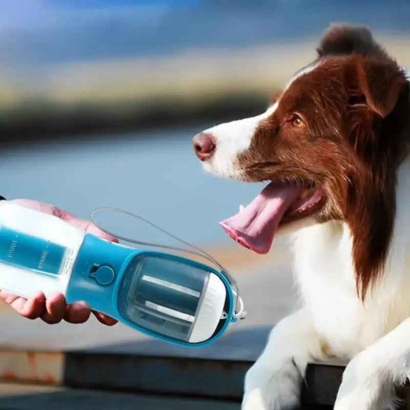Three-in-One Dog Water Cup Portable Pet Drinking Food Garbage Bag Multi-functional Supplies - ClickNbuy