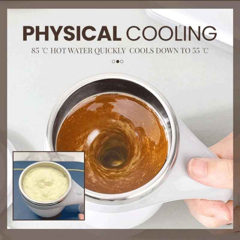 Rechargeable Electric Stirring Cup for Coffee, Milkshakes, and More - Automatic Rotating Magnetic Water Cup - ClickNbuy