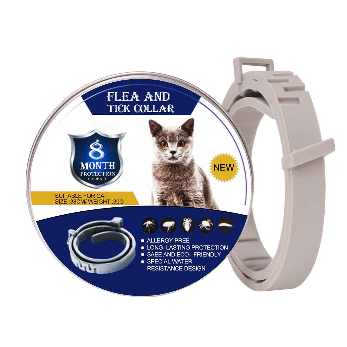 Dog Flea Collar - Long-Lasting Tick and Mosquito Repellent for Pets - ClickNbuy