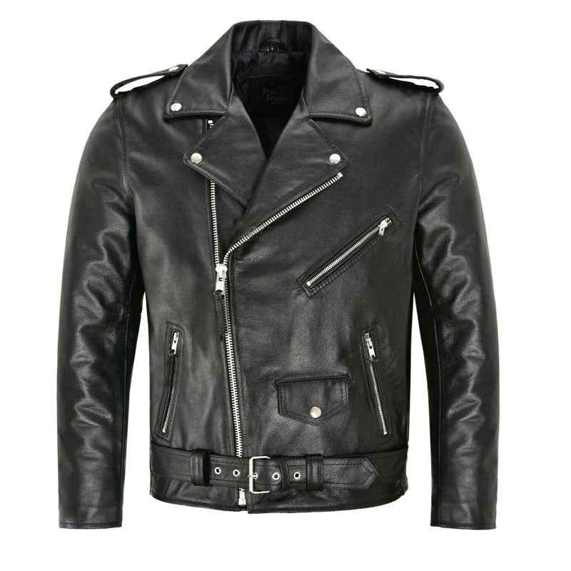 Men's Leather Motorcycle Jacket - Popular Motorcycle Leather Clothing for Men - ClickNbuy