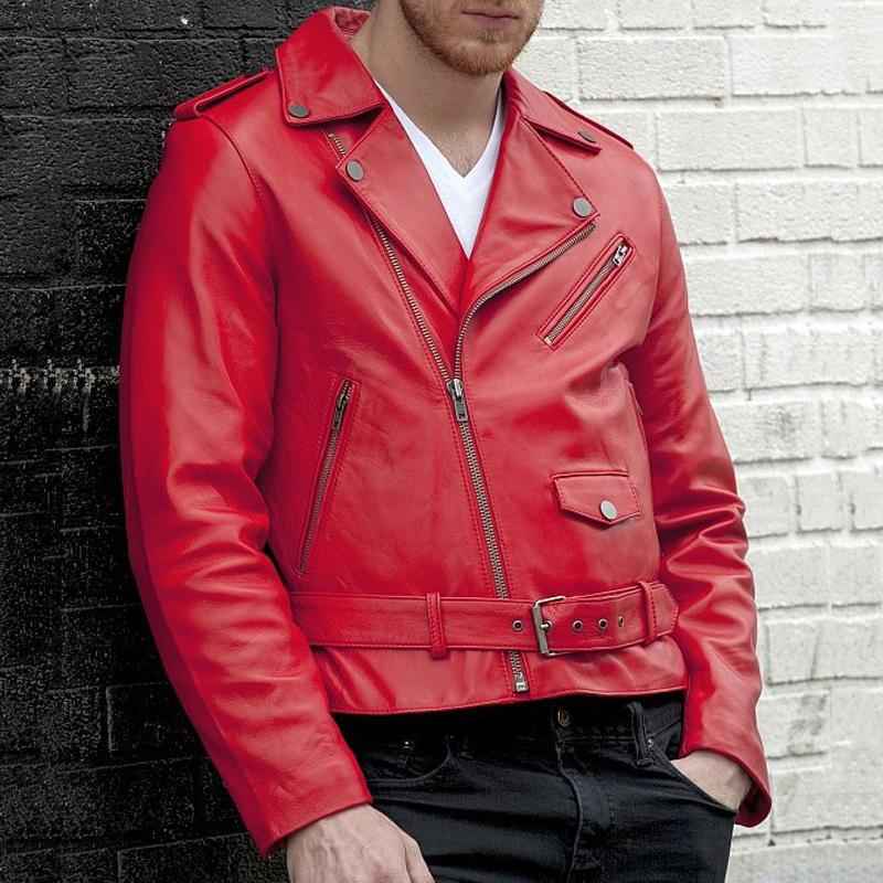 Men's Leather Motorcycle Jacket - Popular Motorcycle Leather Clothing for Men - ClickNbuy
