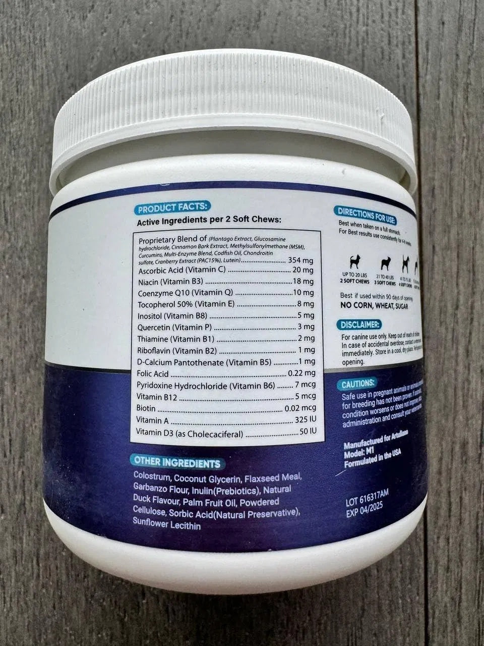 Dog Multivitamin Chews with Glucosamine - 20 in 1 Senior & Puppy Vitamins for Joint, Immune, Mobility, Gut, and Skin Health - 120 Chews