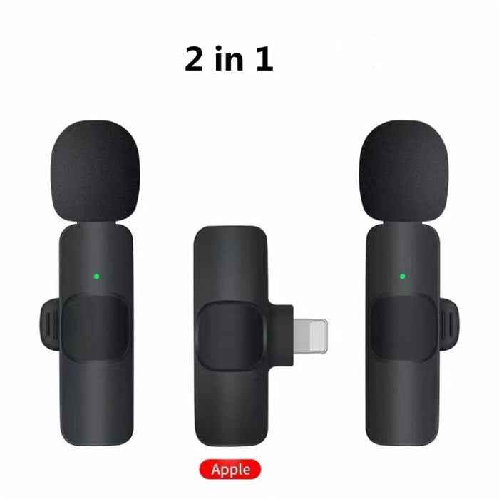 Wireless Lavalier Microphone for iPhone and Android - Portable Mini Mic with Long Battery Life for Audio Video Recording, Live Broadcast, and Gaming - ClickNbuy
