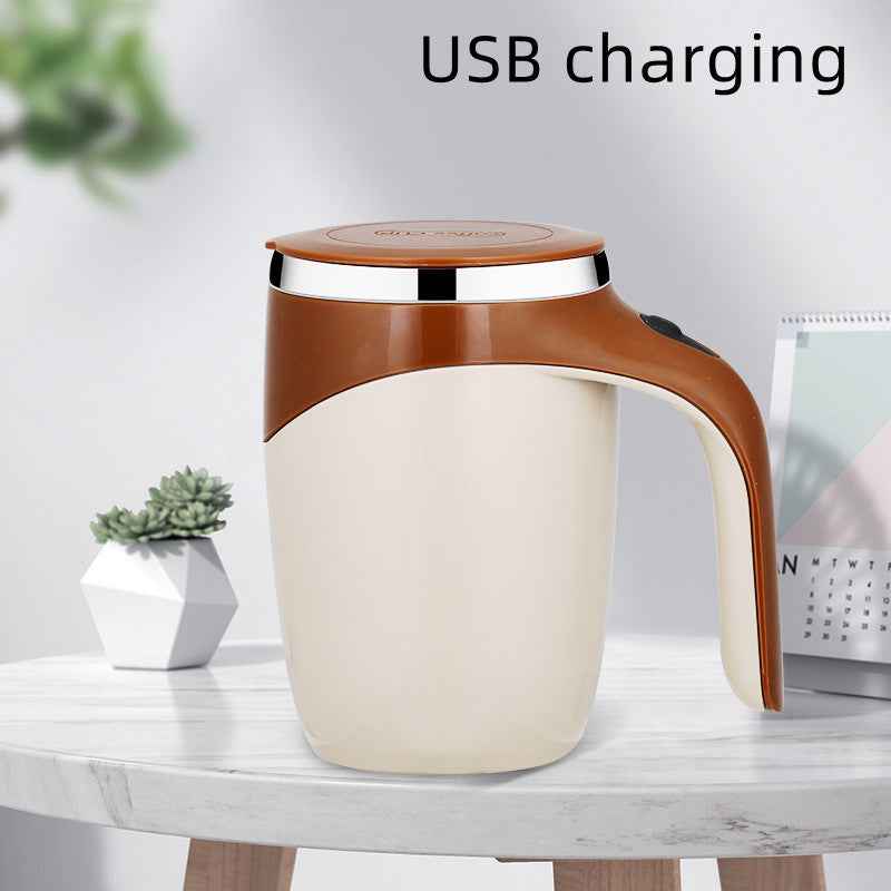Rechargeable Electric Stirring Cup for Coffee, Milkshakes, and More - Automatic Rotating Magnetic Water Cup - ClickNbuy