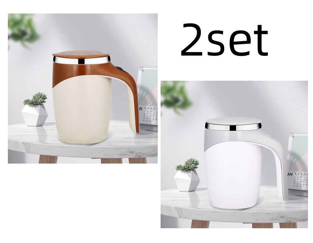 Rechargeable Electric Stirring Cup for Coffee, Milkshakes, and More - Automatic Rotating Magnetic Water Cup - ClickNbuy