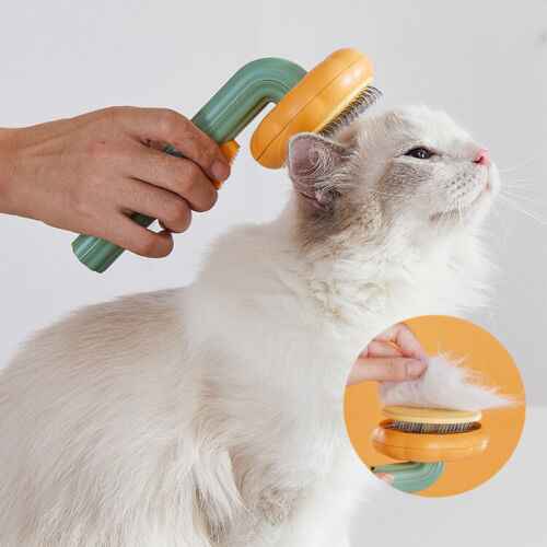 Pet Grooming Brush - Self Cleaning Slicker Brush for Dogs, Cats, Puppies & Rabbits to Remove Loose Undercoat and Mats - ClickNbuy