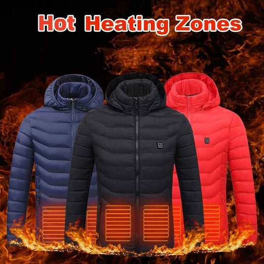 Heated Jacket for Men - New USB Electric Thermal Cotton Coat Vest for Winter - ClickNbuy