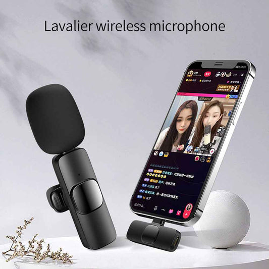 Wireless Lavalier Microphone for iPhone and Android - Portable Mini Mic with Long Battery Life for Audio Video Recording, Live Broadcast, and Gaming - ClickNbuy